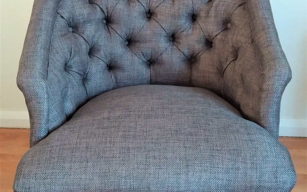 Buttoned Grey Chair