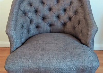 Buttoned Grey Chair