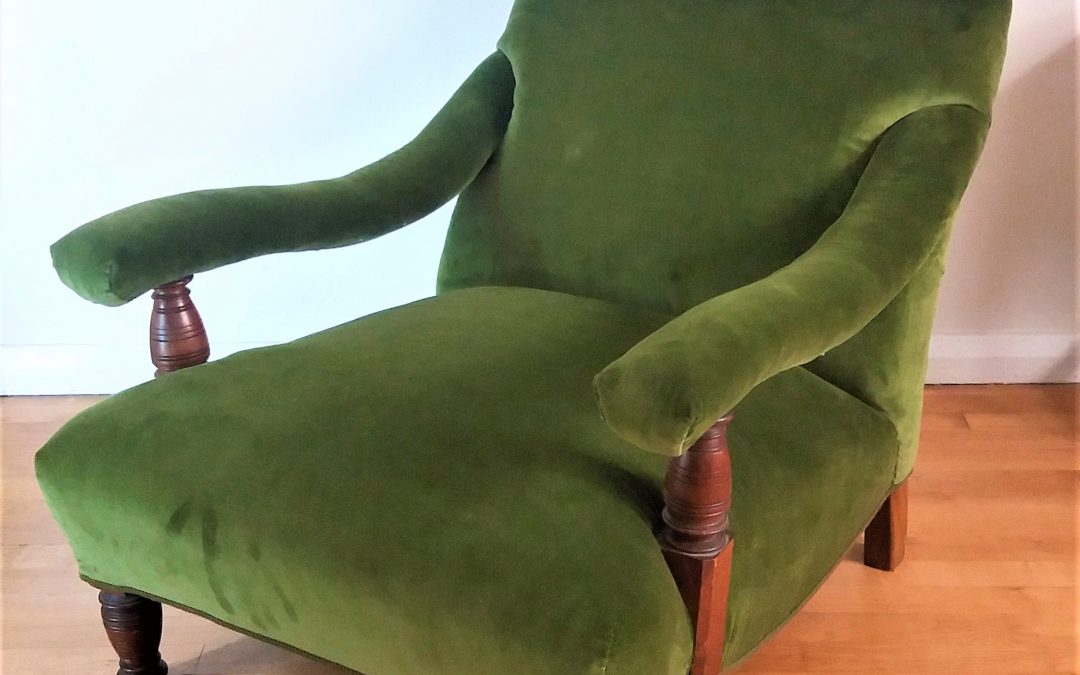 Green Velvet Nursing Chair