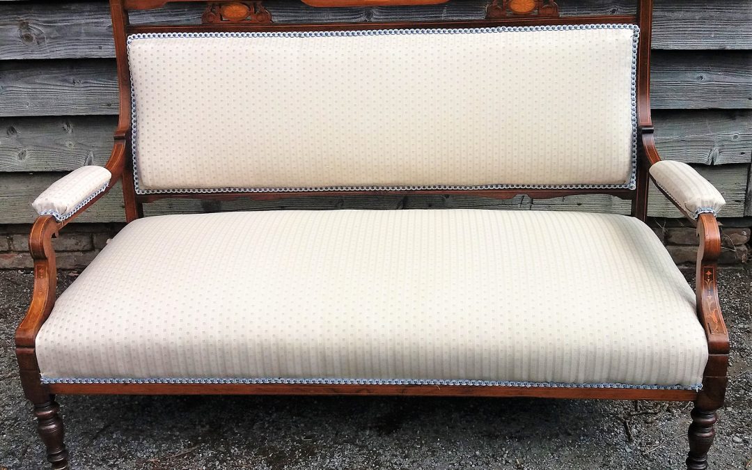 Inlaid Two Seat Sofa