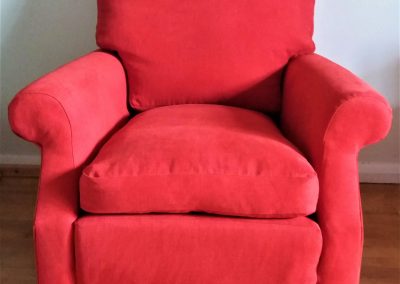 Red Linen Armchair